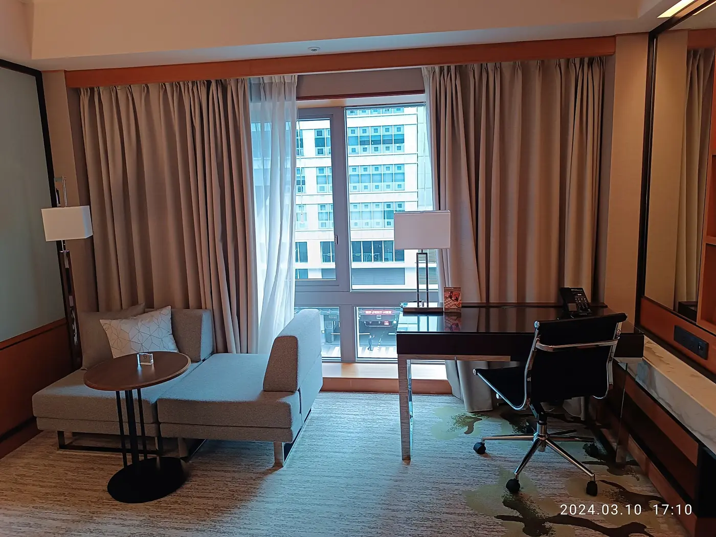 Clean curtains at a window