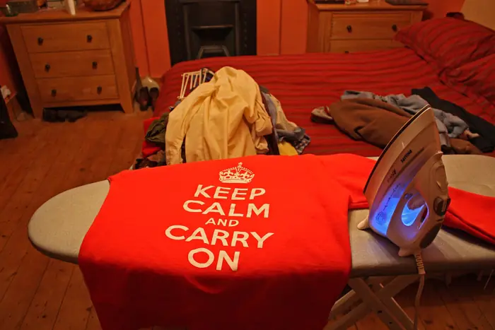 Ironing at home