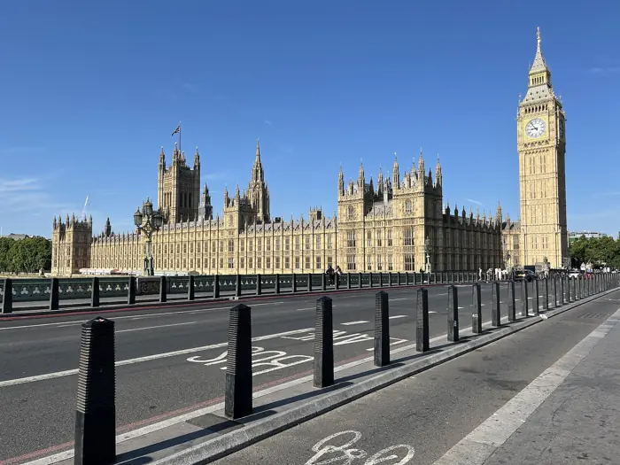 The Palace of Westminster by the Thames